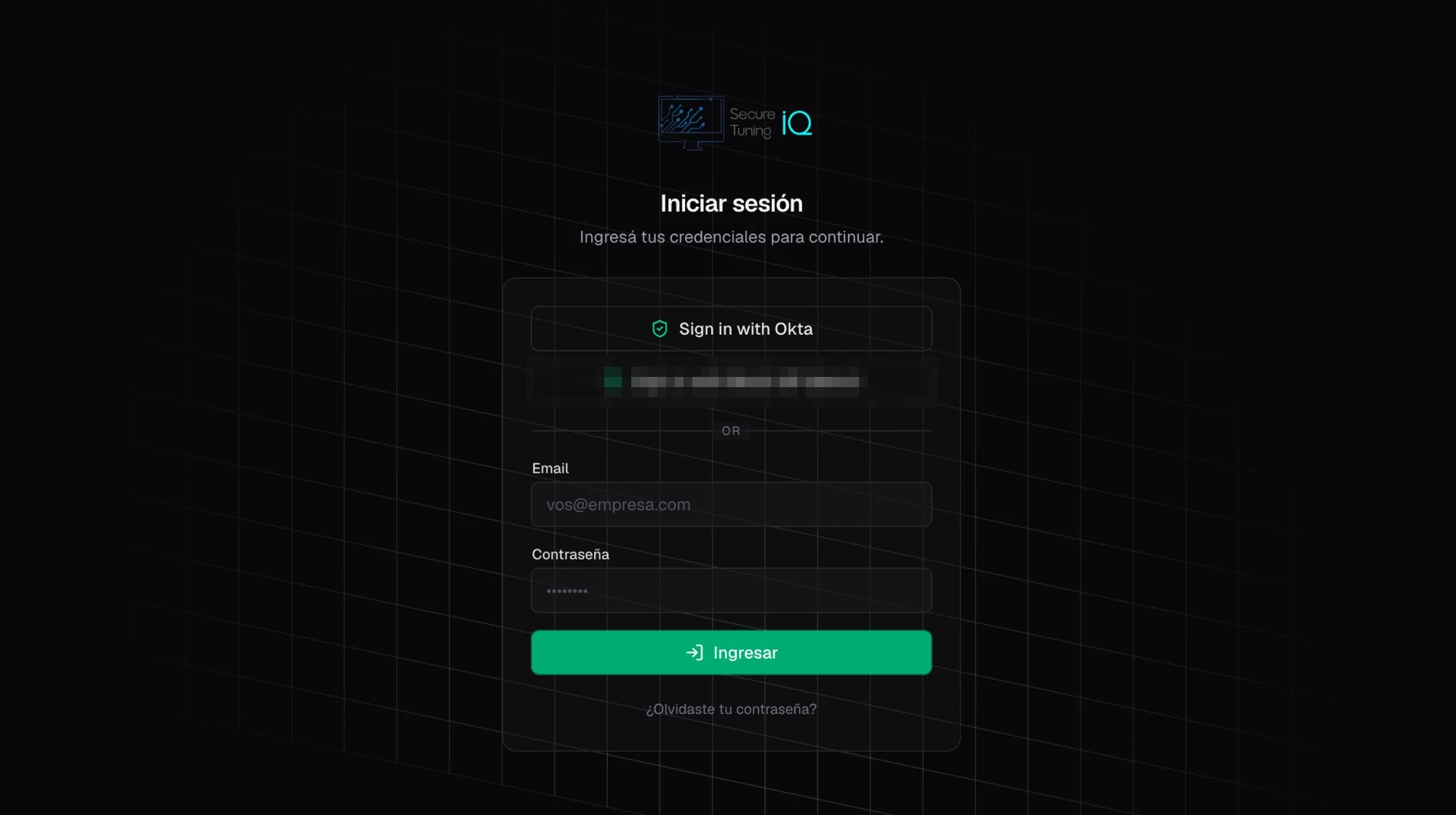 Acceso a Secure Tuning IQ con inicio de sesión único (SSO) vía Okta